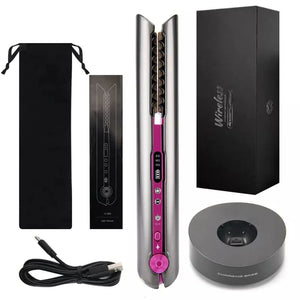 2-in-1 Mini Hair Straightener & Curler Set with LCD Display – Adjustable Temp, Fast Heat, Portable, Gift-Ready - Dazzling Beauty Solution