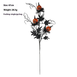 Halloween Decorations Black Horror Pumpkin Twig Cutting Bouquet - Dazzling Beauty Solution