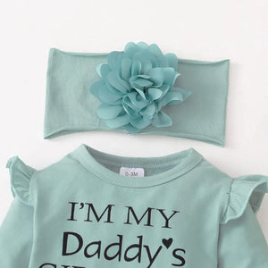 Floral Ruffle Romper & Pants Set – Baby Girl Cotton Outfit 0-3 Months - Dazzling Beauty Solution