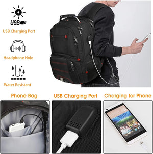 XL Travel Laptop Backpack – USB & RFID Secure - Dazzling Beauty Solution
