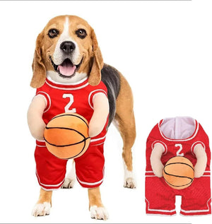 Dog Basketball Player Costume – Funny Halloween Sports Outfit for Small Dogs - Dazzling Beauty Solution