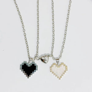 2pcs Magnetic Heart-shaped Mosaic Necklace Fashion Personality Couple Love Necklace For Valentine's Day - Dazzling Beauty Solution