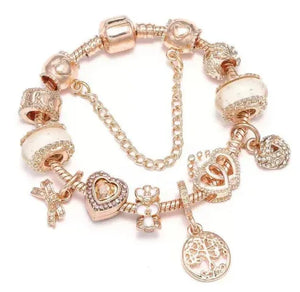 Fashion Love Geometric Rose Gold Bracelet Women's Jewelry - Dazzling Beauty Solution