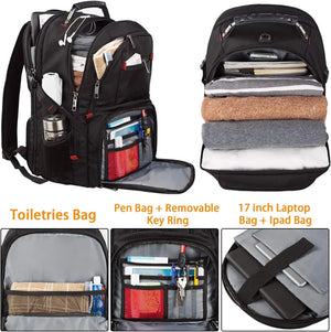 XL Travel Laptop Backpack – USB & RFID Secure - Dazzling Beauty Solution