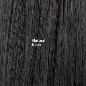 Long Straight Lace Front Wig with Side Bangs – Medium Dark Brown - Dazzling Beauty Solution
