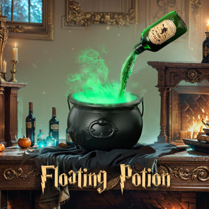 Halloween Floating Wizard Cauldron – Magic Fog Bowl with Potion Bottle & Diffuser - Dazzling Beauty Solution