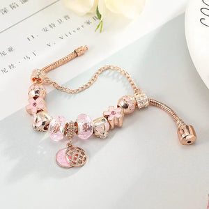 Fashion Love Geometric Rose Gold Bracelet Women's Jewelry - Dazzling Beauty Solution
