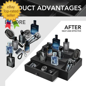 3-Tier Cologne Organizer with Velvet Lining - Dazzling Beauty Solution