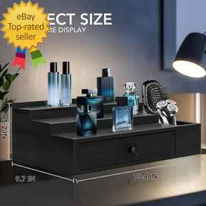3-Tier Cologne Organizer with Velvet Lining - Dazzling Beauty Solution