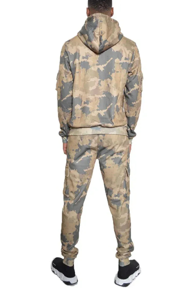 FULL CAMO HOODIE COTTON SWEAT SET - Dazzling Beauty Solution