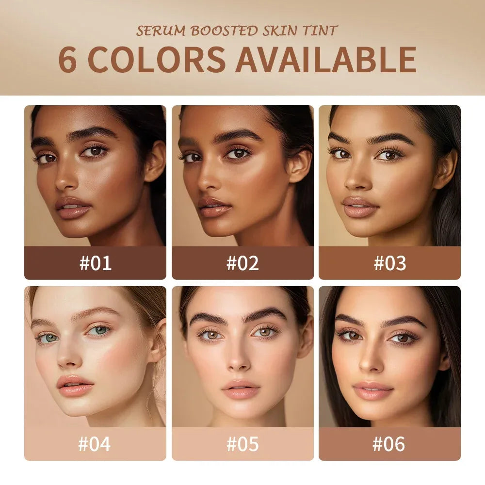 Vegan Serum-Infused Foundation Stick – Hydrating Skin Tint Balm, Anti-Aging, Sensitive-Skin Friendly (6 Shades) - Dazzling Beauty Solution