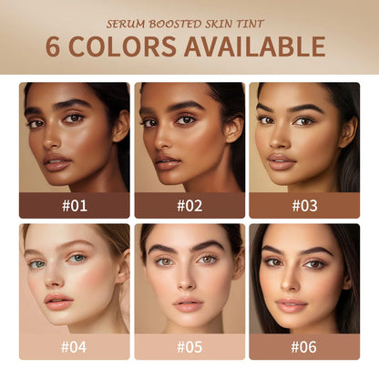 Foundation Tint Stick Balm Serum Boosted Skin Tint Moisturizing Silky Texture Foundation Stick Plumper Travel 6 Colors Stick Ma