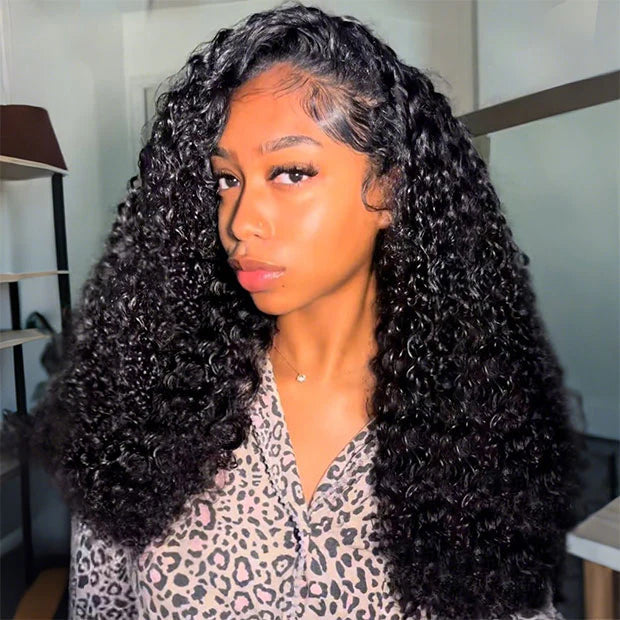 Drawstring Wig Water Wave Invisible Hairline Beginner Friendly