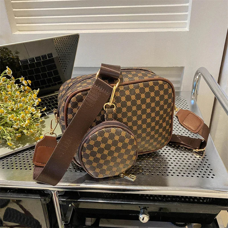 Vintage Pattern Crossbody Bags For Women Shoulder Shell Bag Trend Small Purse And Handbag Luxury Designer Female Square Bag Women's Bag - Dazzling Beauty Solution