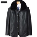 Men’s Winter Velvet PU Leather Jacket Padded Warm Coat - Dazzling Beauty Solution