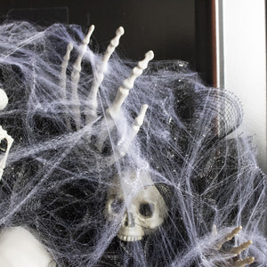 Halloween Black Mesh Skull Garland – Spooky Party Decoration - Dazzling Beauty Solution