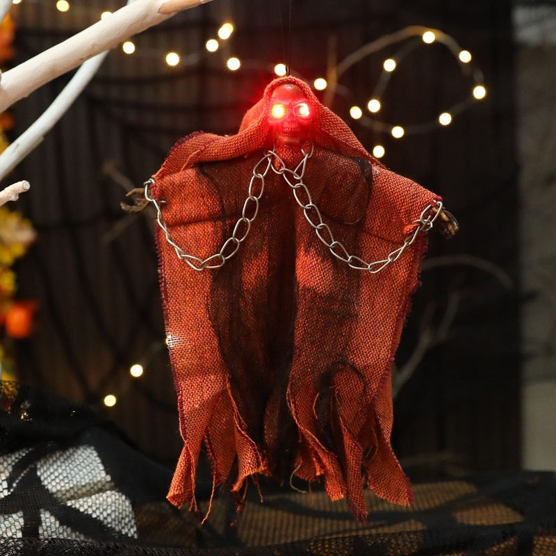 Halloween Hanging Ghost Iron Chain Glowing Skull Decorative Ornaments - Dazzling Beauty Solution