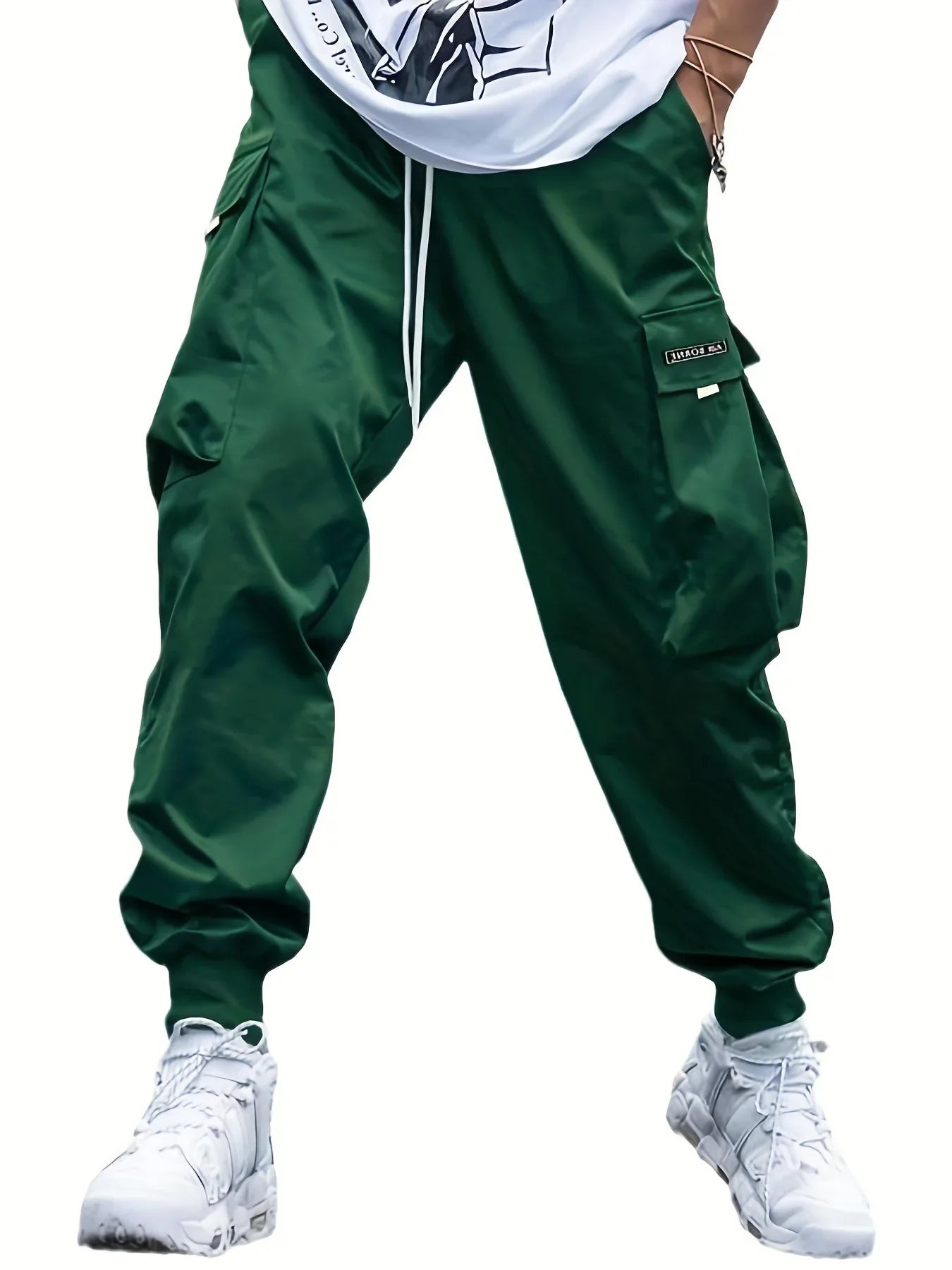 Men’s Winter Multi-Pocket Cargo Pants – Casual Hip-Hop Drawstring Streetwear Trousers - Dazzling Beauty Solution