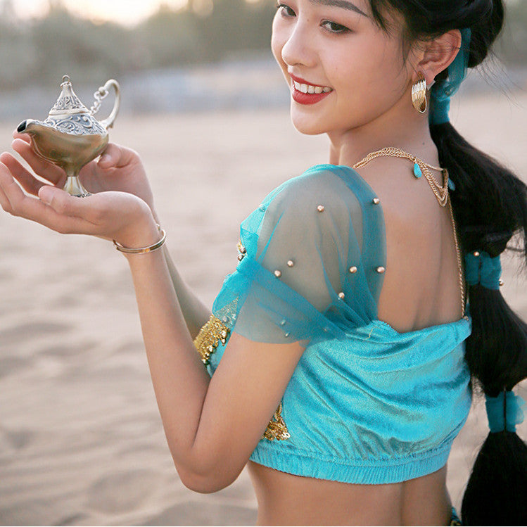 Belly Dance Performance Costume Halloween Costume Set - Dazzling Beauty Solution