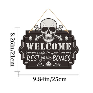 Imitation Wooden Doorplate Ghost Festival Haunted House Horror Atmosphere Decoration - Dazzling Beauty Solution