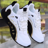 Fashion Colorblock Lace-up Sneakers For Men Breathable Low-top Dad Shoes Running Walking Sports Shoes - Dazzling Beauty Solution