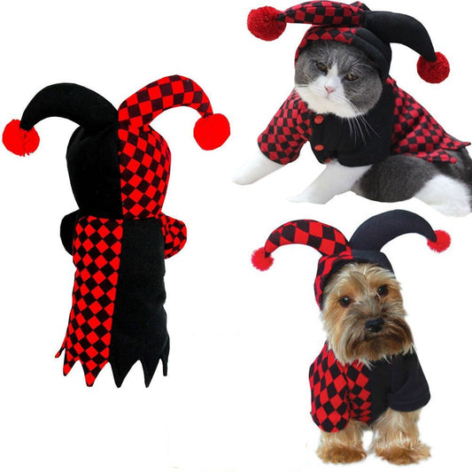 Halloween Funny Clown Pet Dog Cat Costume - Dazzling Beauty Solution