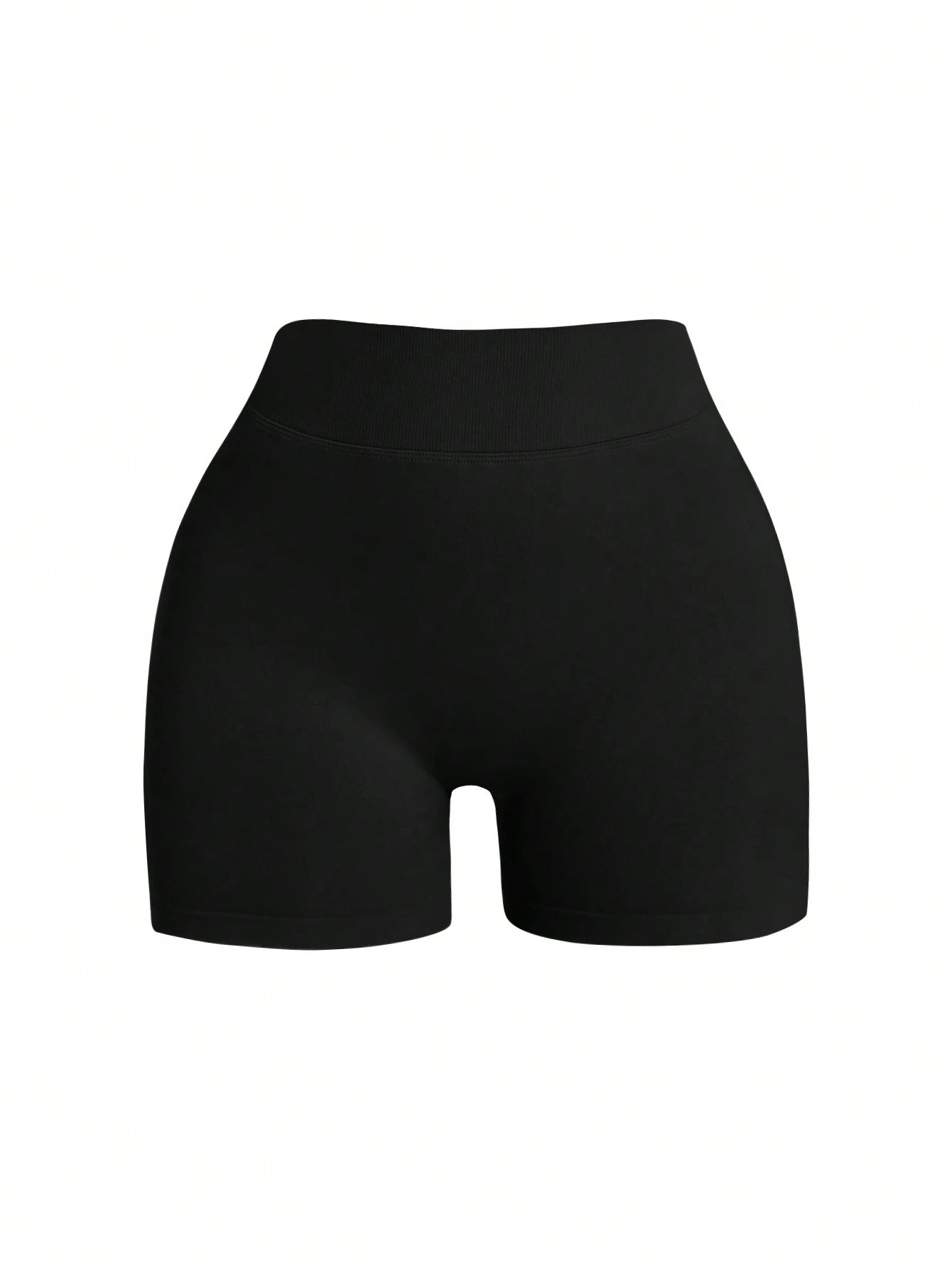 Women'S Plain Seamless V-Waist Daily Fitness Sports Shortswomen Sweat Short, Gym Short, Biker Short