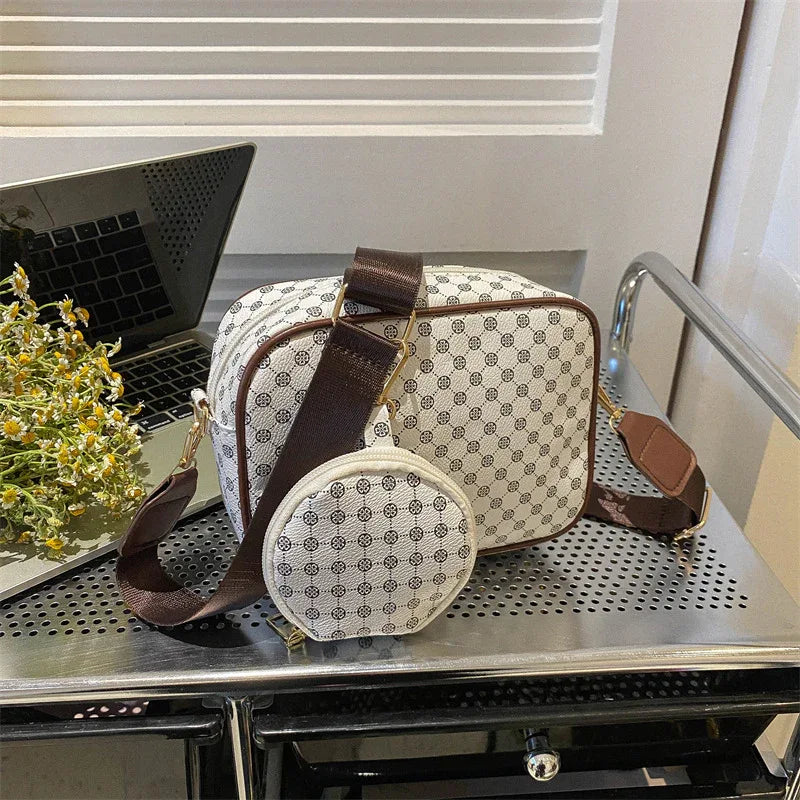 Vintage Pattern Crossbody Bags For Women Shoulder Shell Bag Trend Small Purse And Handbag Luxury Designer Female Square Bag Women's Bag - Dazzling Beauty Solution
