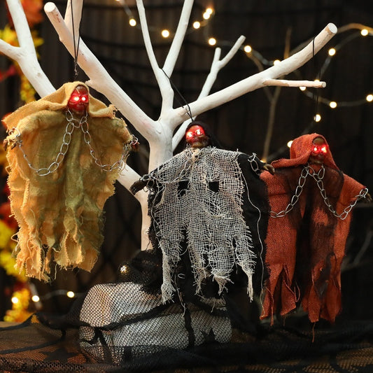 Halloween Hanging Ghost Iron Chain Glowing Skull Decorative Ornaments - Dazzling Beauty Solution