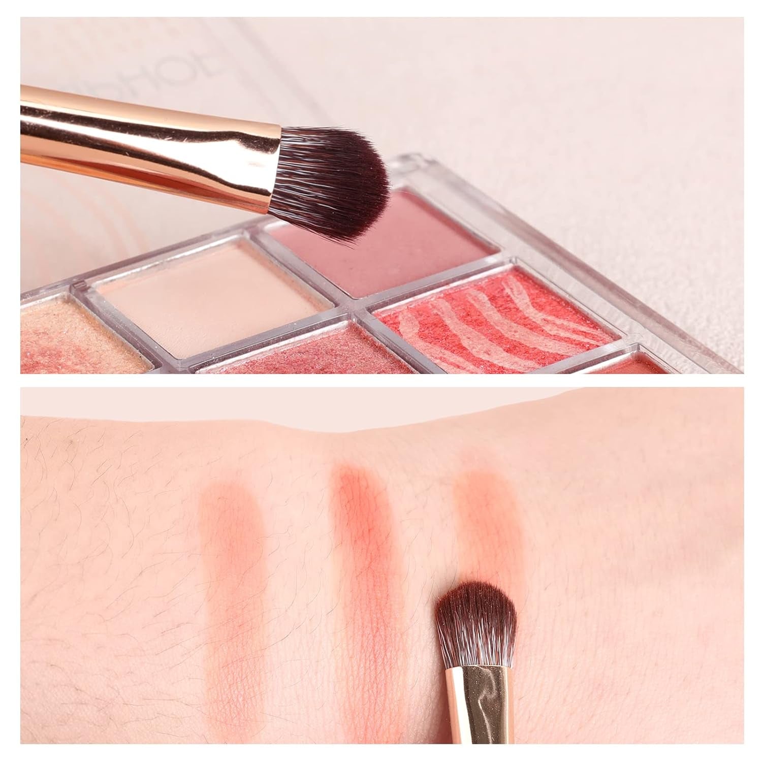 Make up Brushes 10Pcs Makeup Brush Set Foundation Brush Blending Brush Synthetic Hair Powder Brushes Fan Brushes Eyeshadow Brushes Eye Brushes Set with Bag(Pink)