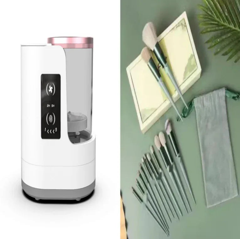 Rechargeable Electric Makeup Brush Cleaner with Drying Stand - Dazzling Beauty Solution