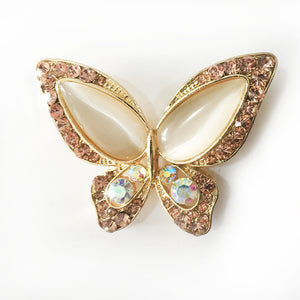 Women’s Butterfly Brooch – Gemstone Inlay Pin Accessory - Dazzling Beauty Solution