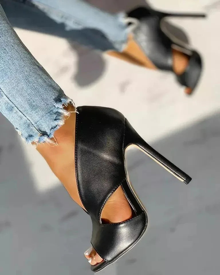 Women's shoes 4 large size sandals high heels sexy fine heel women shoes - Dazzling Beauty Solution