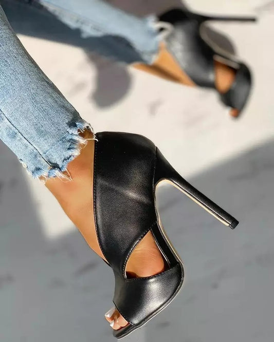 Women's shoes 4 large size sandals high heels sexy fine heel women shoes - Dazzling Beauty Solution