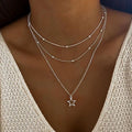 Ins Style Star Pendant Necklace – Women’s Alloy Water Wave Chain - Dazzling Beauty Solution