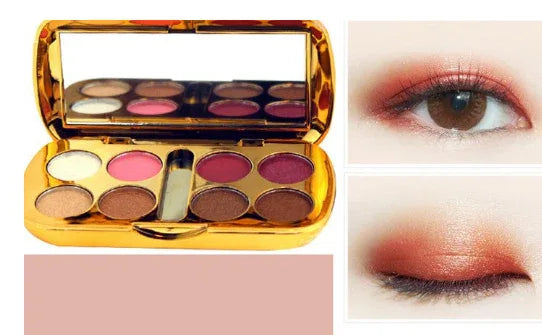 Shiny 8-Color Pearly Eyeshadow Palette - Dazzling Beauty Solution