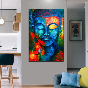 Modern Buddha Wall Art – Canvas Painting & Buddhism Poster for Home Décor - Dazzling Beauty Solution