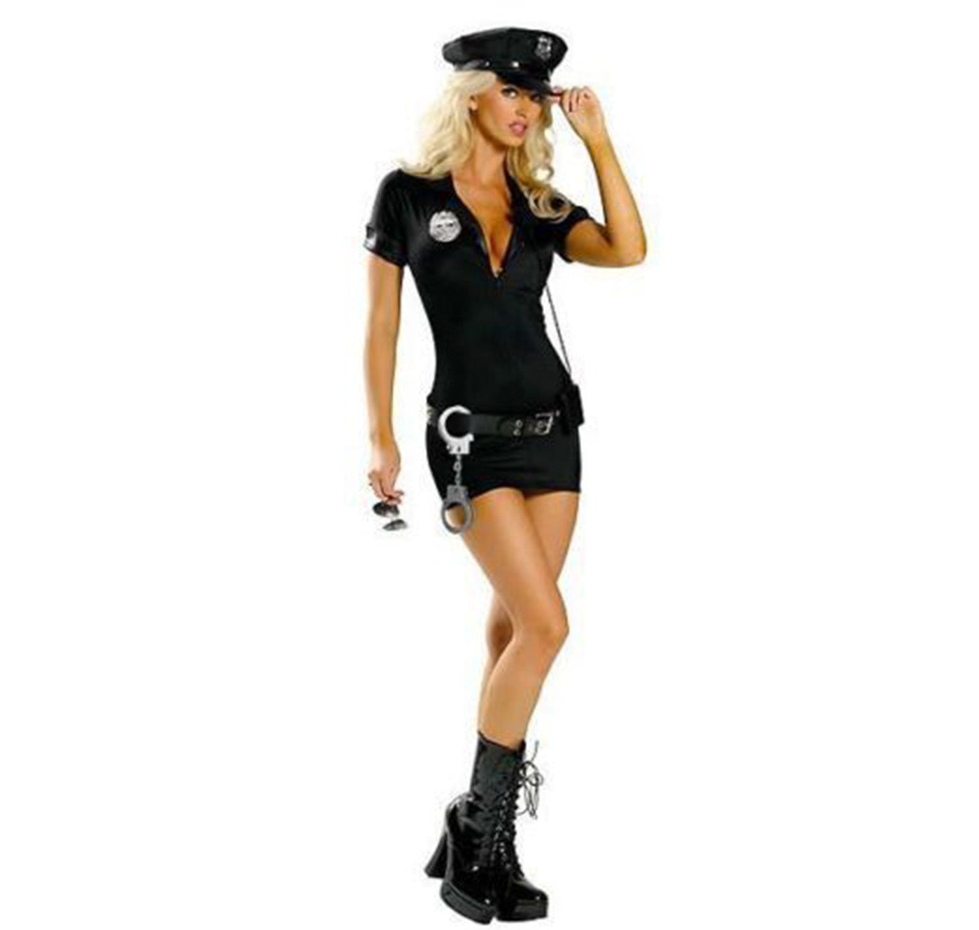 Women’s Halloween Party Costume – Black Military Drillmaster Uniform - Dazzling Beauty Solution