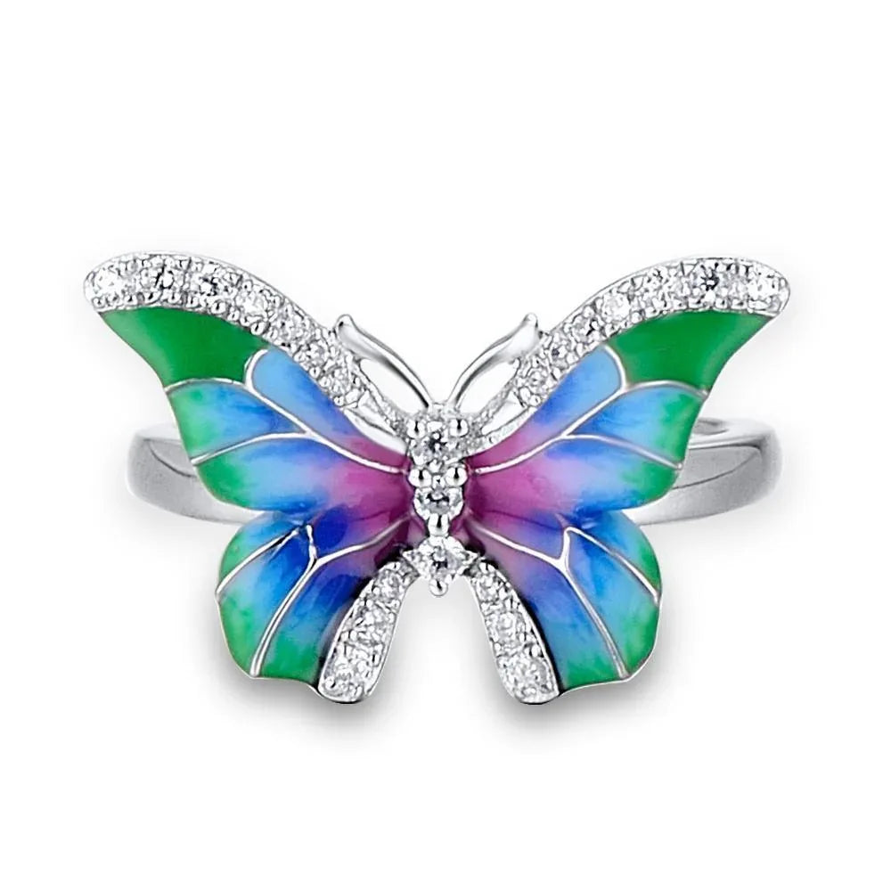 Butterfly & Serpent Jewelry Set – Earrings, Necklace & Rings - Dazzling Beauty Solution
