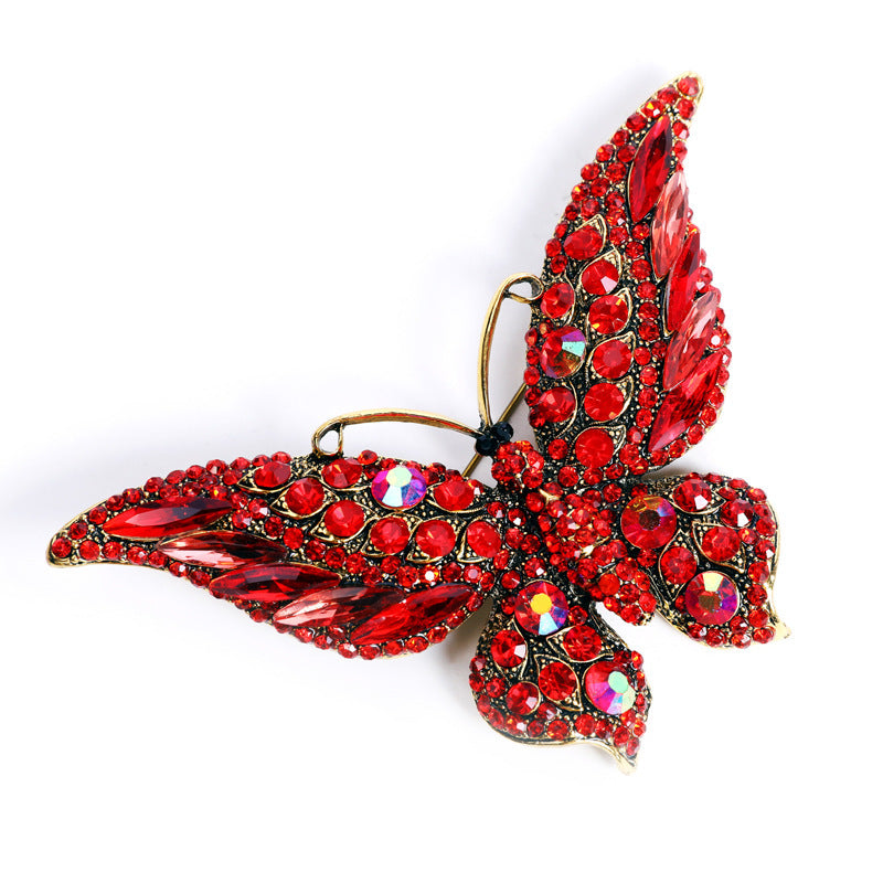 Women’s Crystal Butterfly Brooch – Statement Animal Pin - Dazzling Beauty Solution