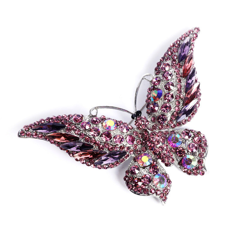 Women’s Crystal Butterfly Brooch – Statement Animal Pin - Dazzling Beauty Solution
