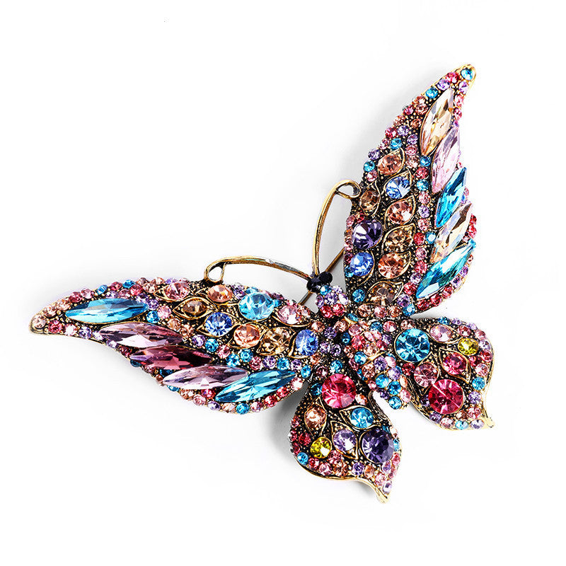 Women’s Crystal Butterfly Brooch – Statement Animal Pin - Dazzling Beauty Solution