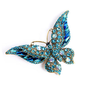 Women’s Crystal Butterfly Brooch – Statement Animal Pin - Dazzling Beauty Solution
