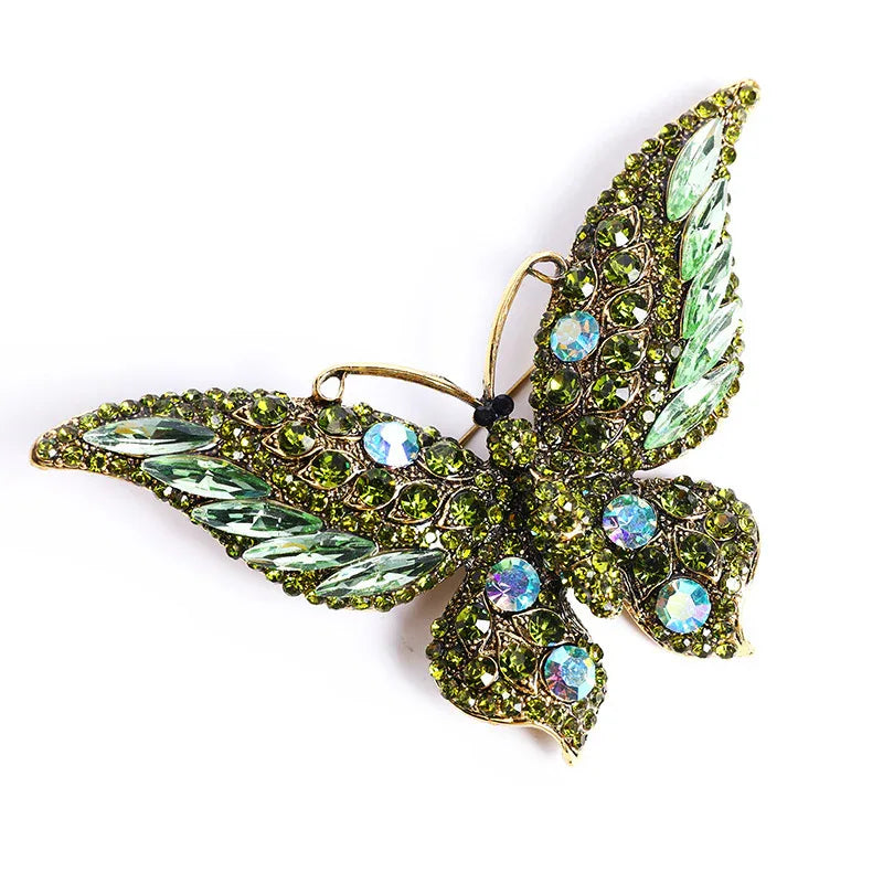 Women’s Crystal Butterfly Brooch – Statement Animal Pin - Dazzling Beauty Solution