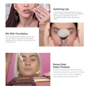 24k Rose Gold Elixir Skin Make Up Oil For Face Essential Oil Before Primer Foundation Moisturizing Face Oil Anti-aging - Dazzling Beauty Solution