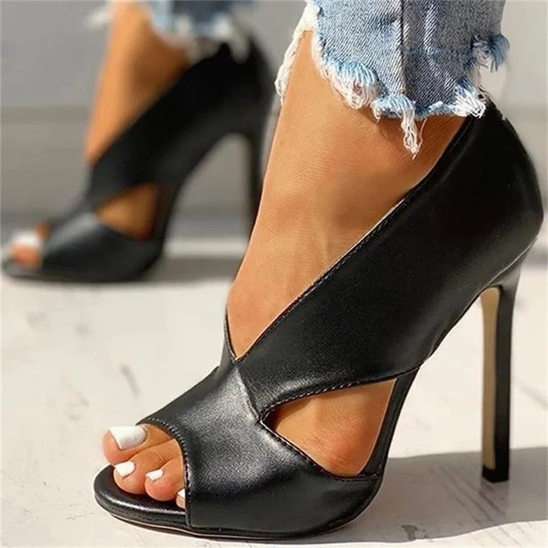Women's shoes 4 large size sandals high heels sexy fine heel women shoes - Dazzling Beauty Solution