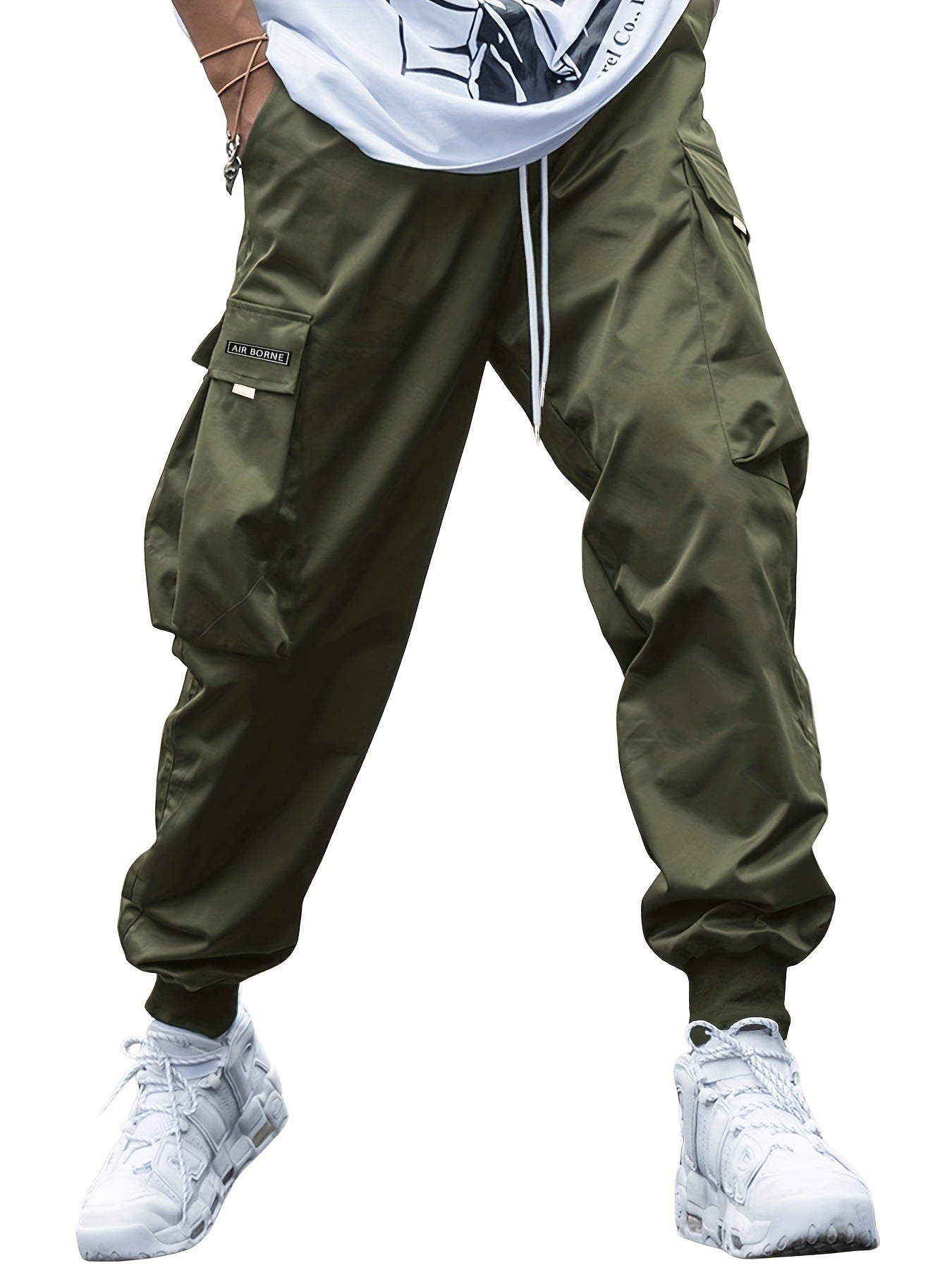 Men’s Winter Multi-Pocket Cargo Pants – Casual Hip-Hop Drawstring Streetwear Trousers - Dazzling Beauty Solution