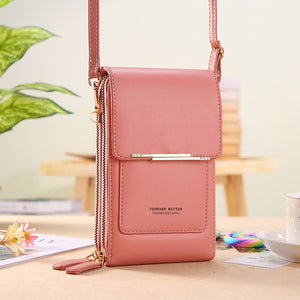 Touch Screen Mobile Phone Bag Small Crossbody Shouder Bags Women Long Wallet - Dazzling Beauty Solution