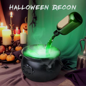 Halloween Floating Wizard Cauldron – Magic Fog Bowl with Potion Bottle & Diffuser - Dazzling Beauty Solution