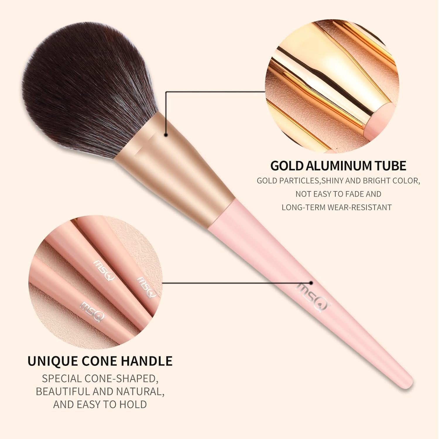 Make up Brushes 10Pcs Makeup Brush Set Foundation Brush Blending Brush Synthetic Hair Powder Brushes Fan Brushes Eyeshadow Brushes Eye Brushes Set with Bag(Pink)
